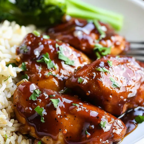 Sweet and Savory Honey Garlic Chicken in Slow Cooker