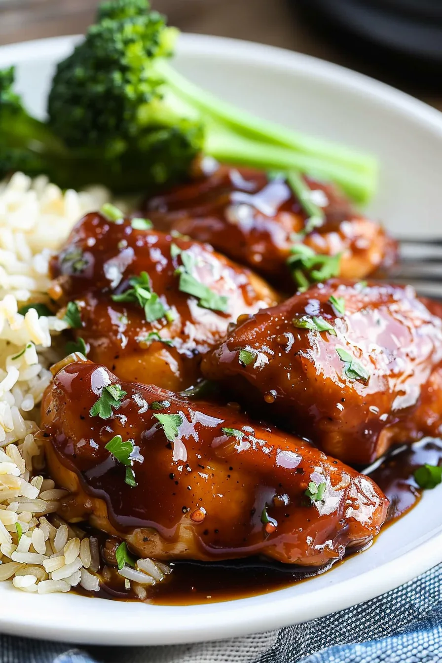 Sweet and Savory Honey Garlic Chicken in Slow Cooker