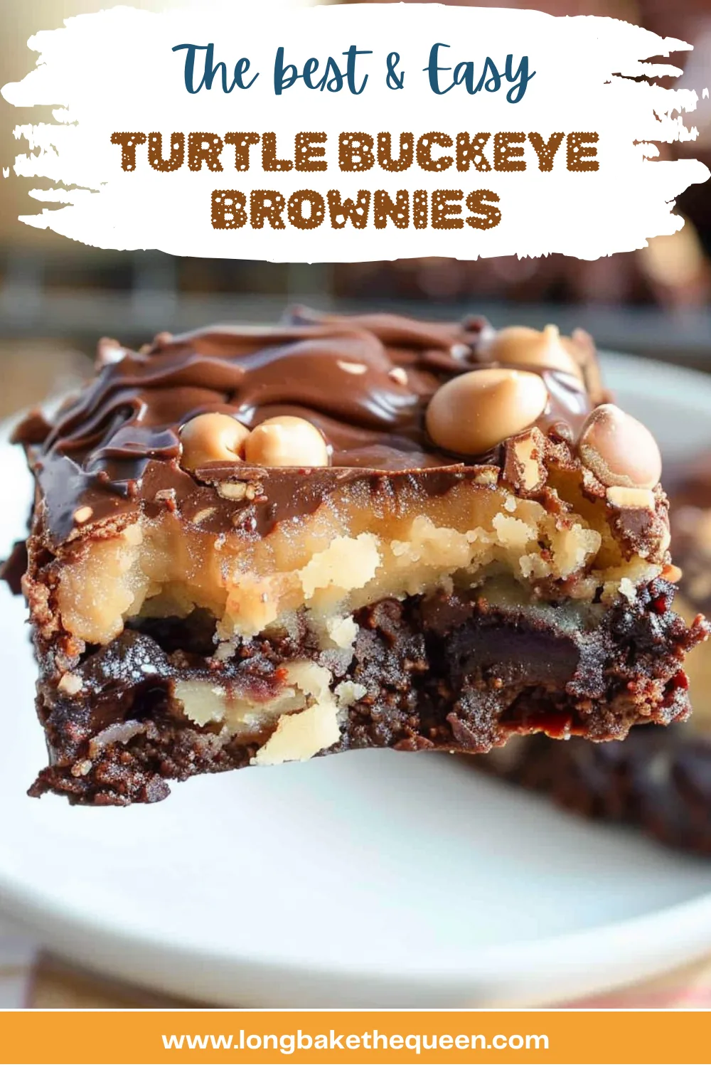 Turtle Buckeye Brownies