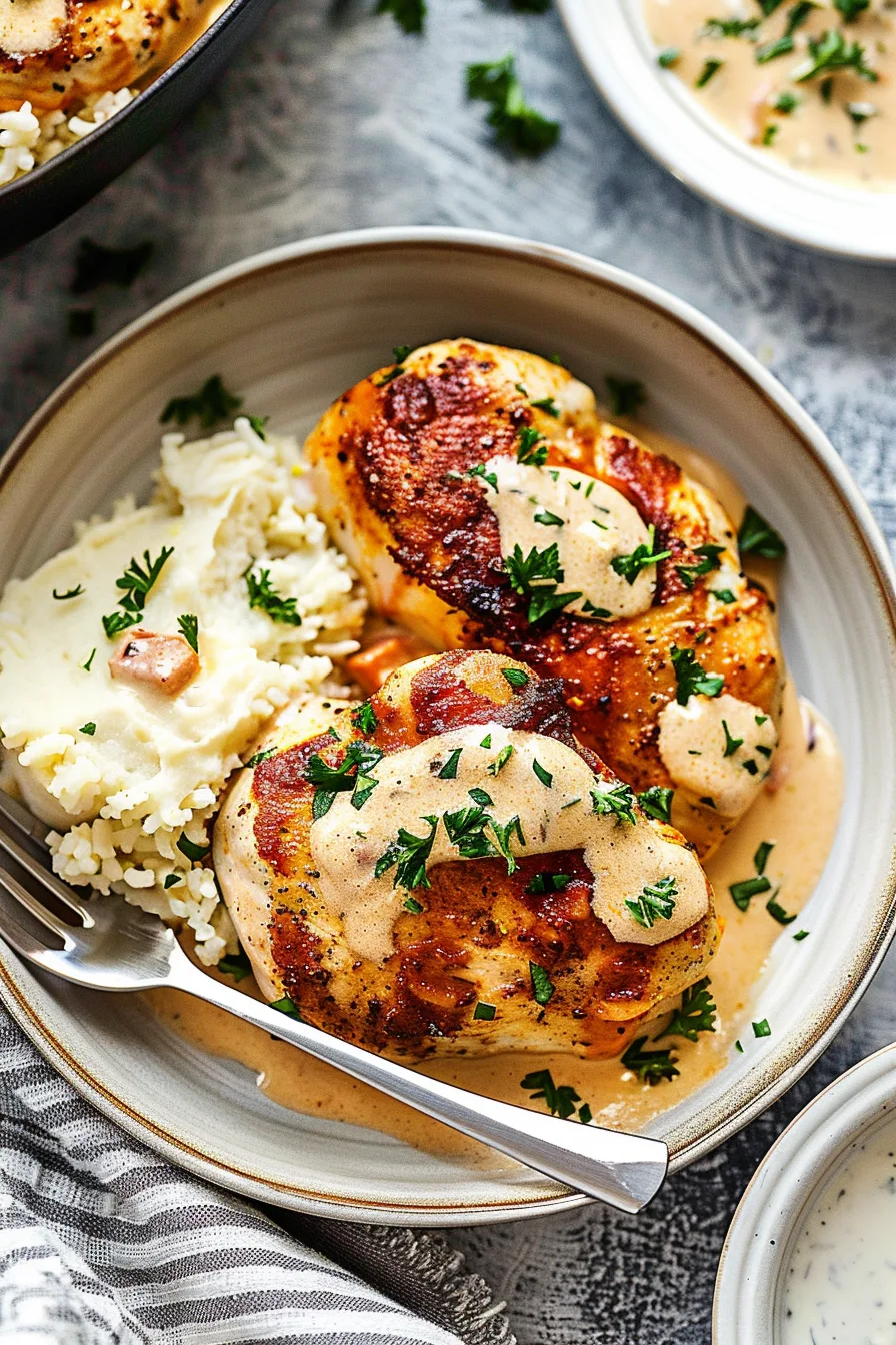 Delicious Creamy Cajun Chicken on a plate
