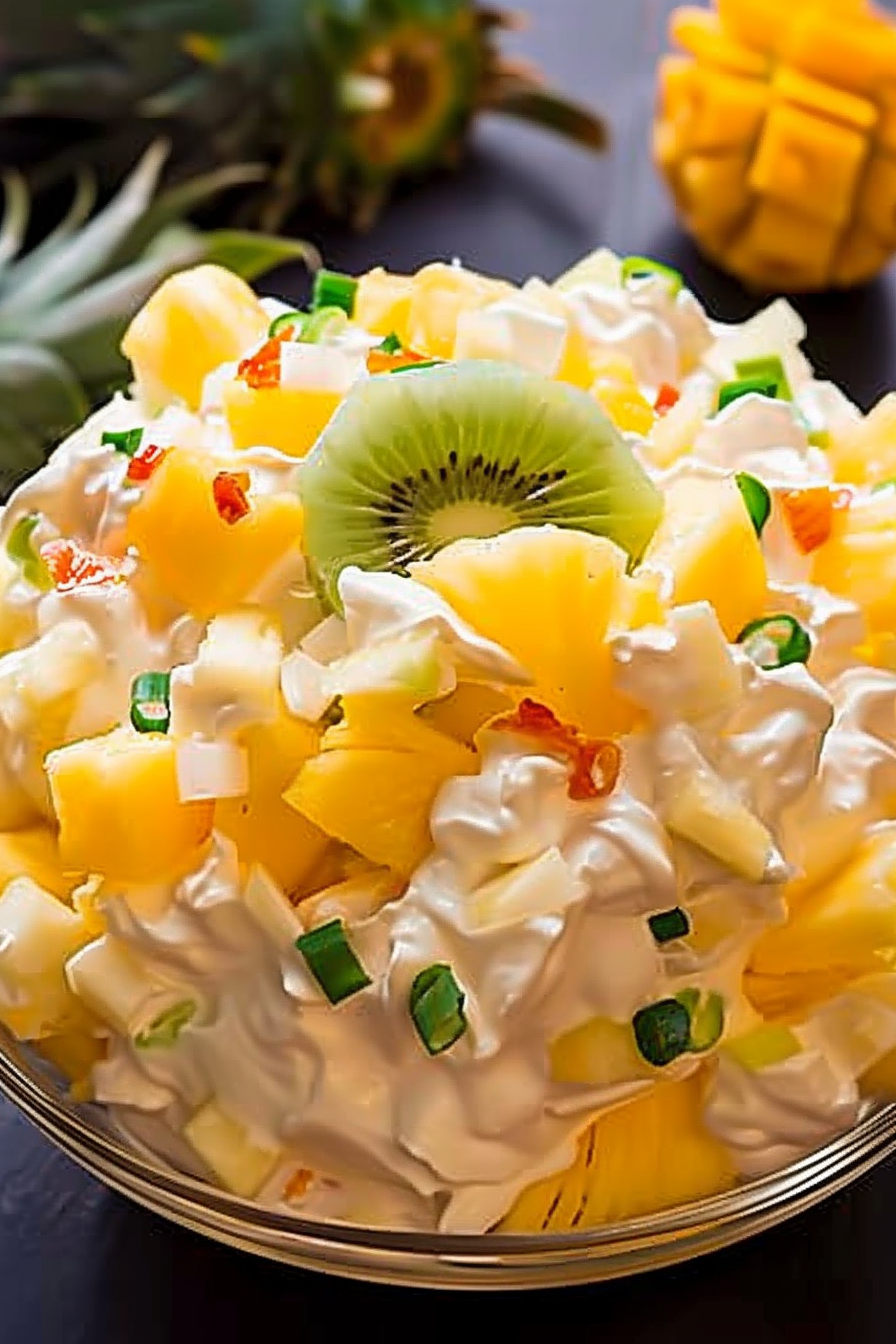 Sweet and tangy Creamy Pineapple Salad
