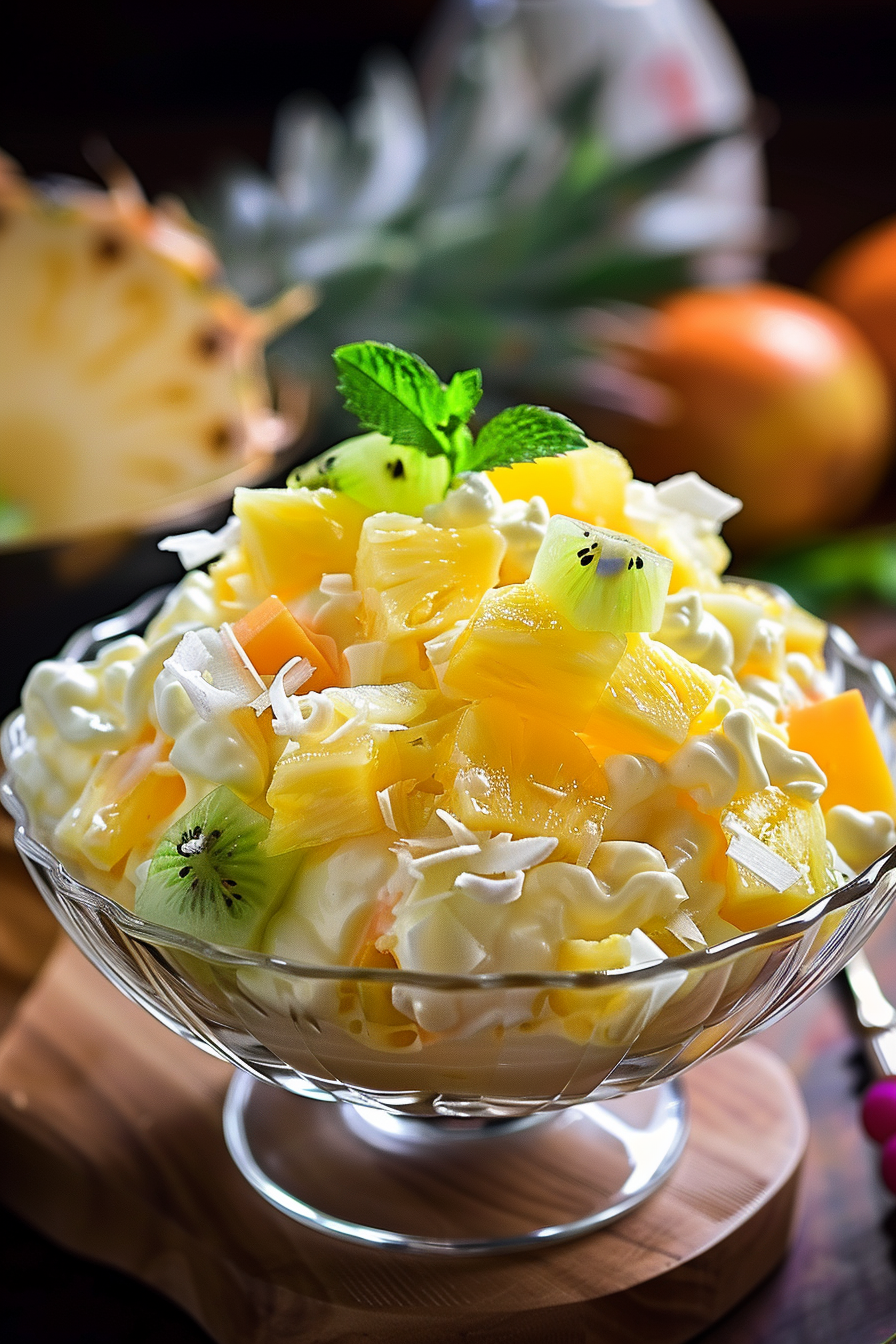 Delicious Pineapple Salad in a bowl