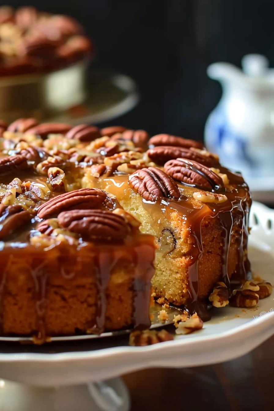 Moist and flavorful Pecan Cake