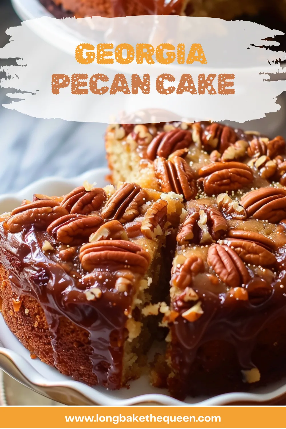 Delicious Georgia Pecan Cake on a plate