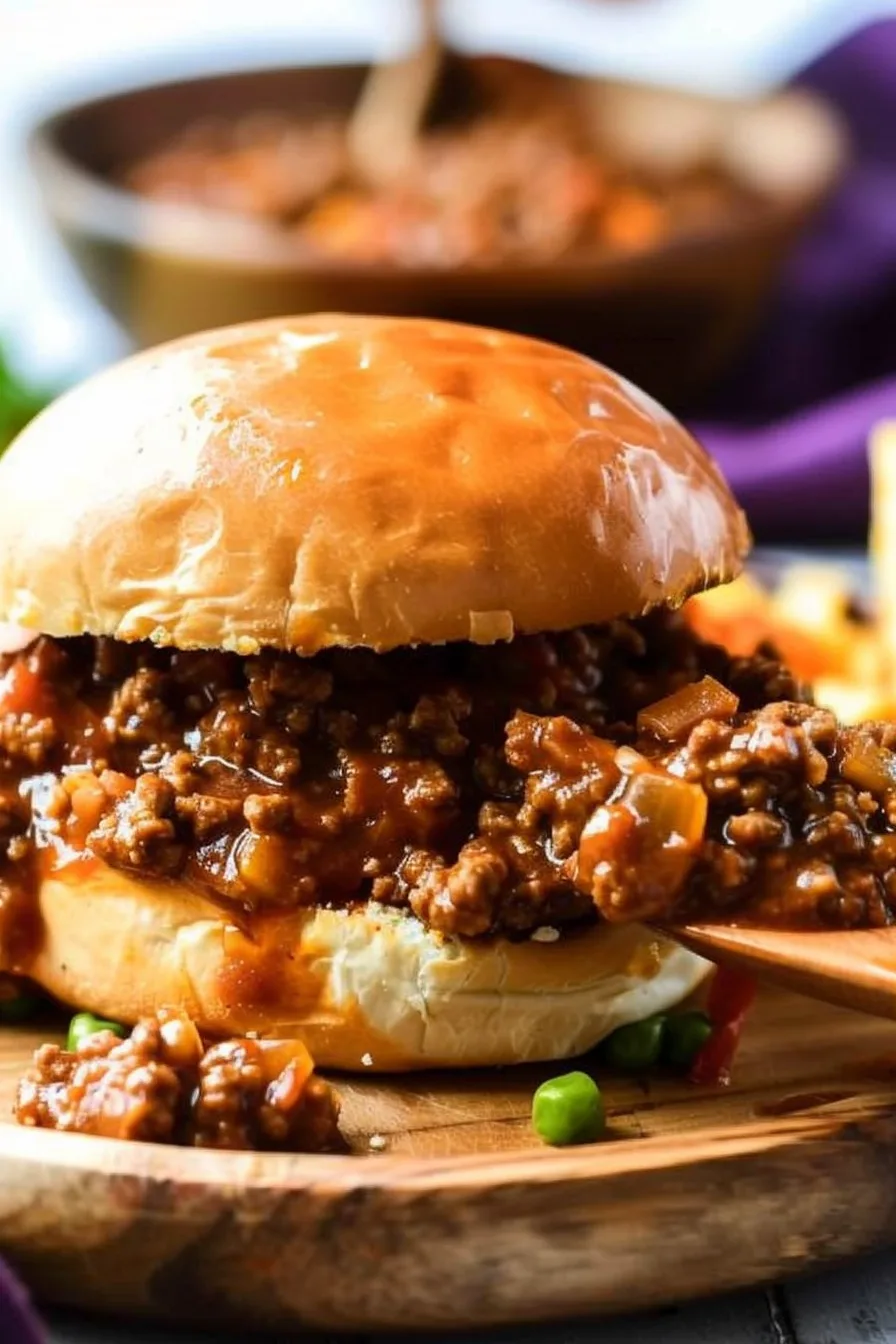 Delicious Sloppy Joe on a plate