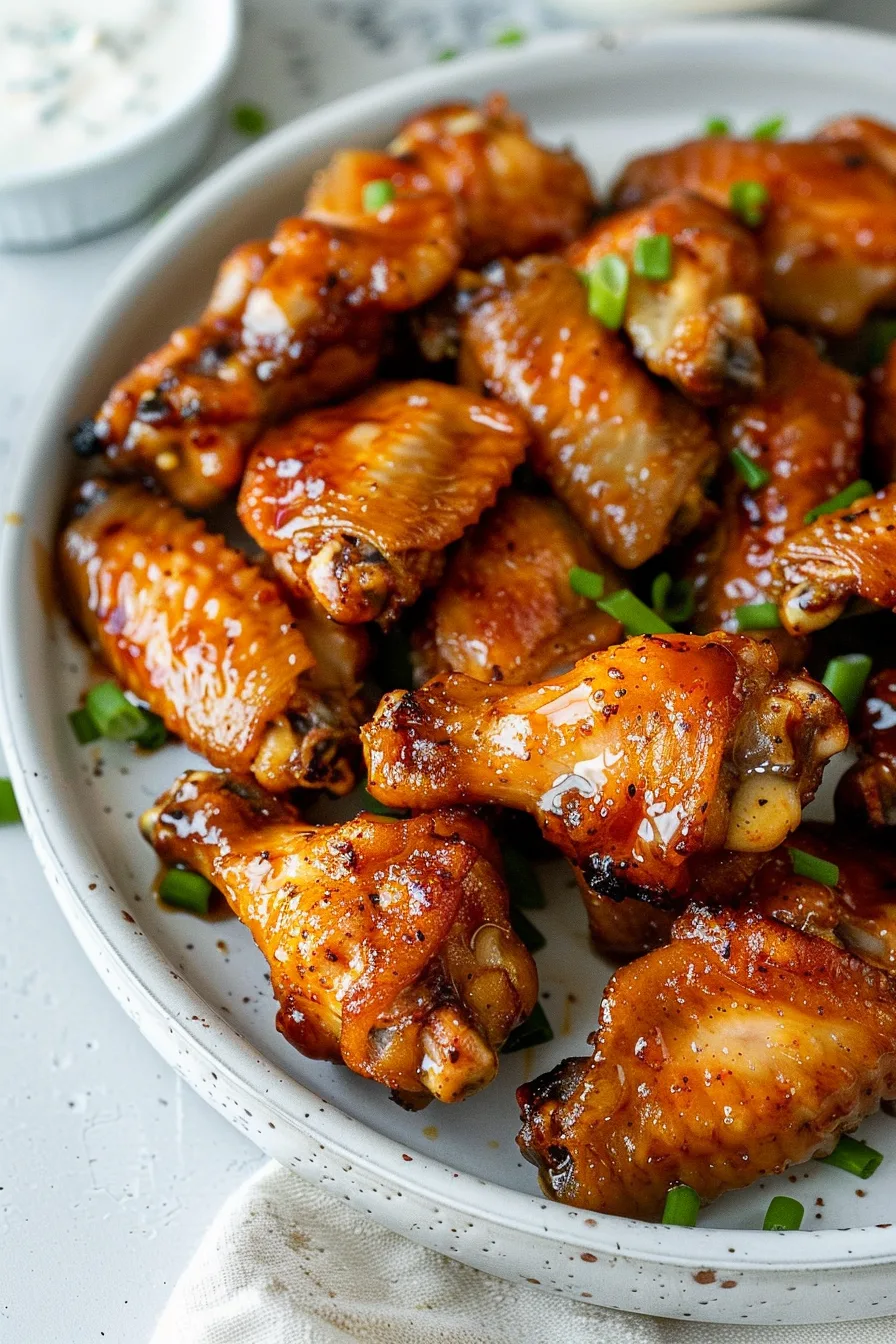 Crispy and sticky Honey Garlic Chicken Wings