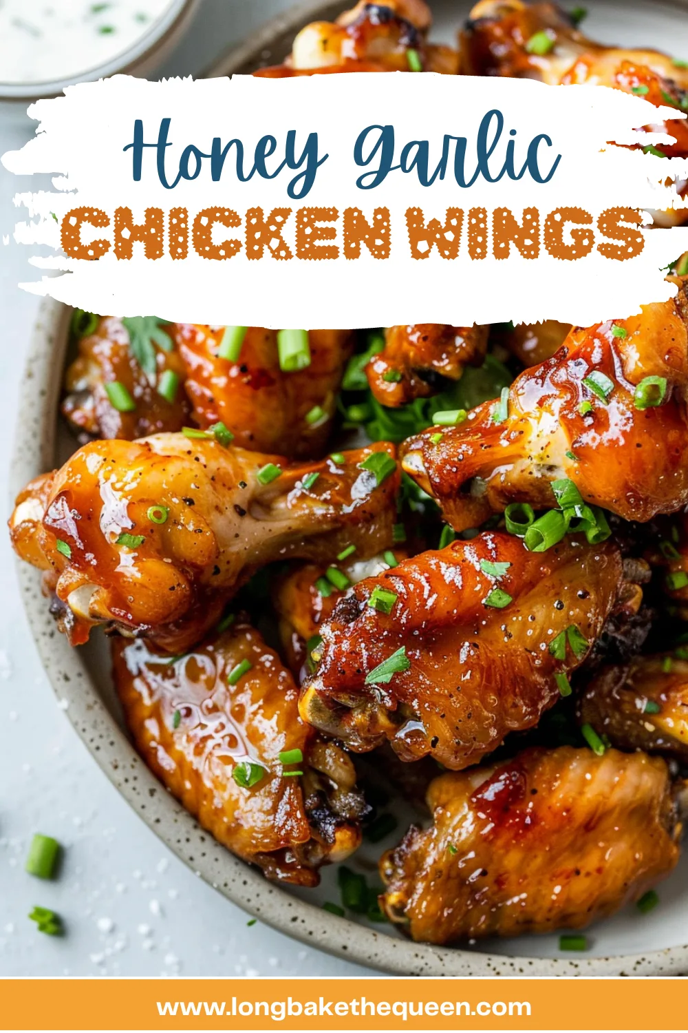 Delicious Honey Garlic Chicken Wings on a plate