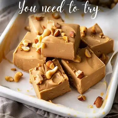 Delicious Penuche Fudge on a plate