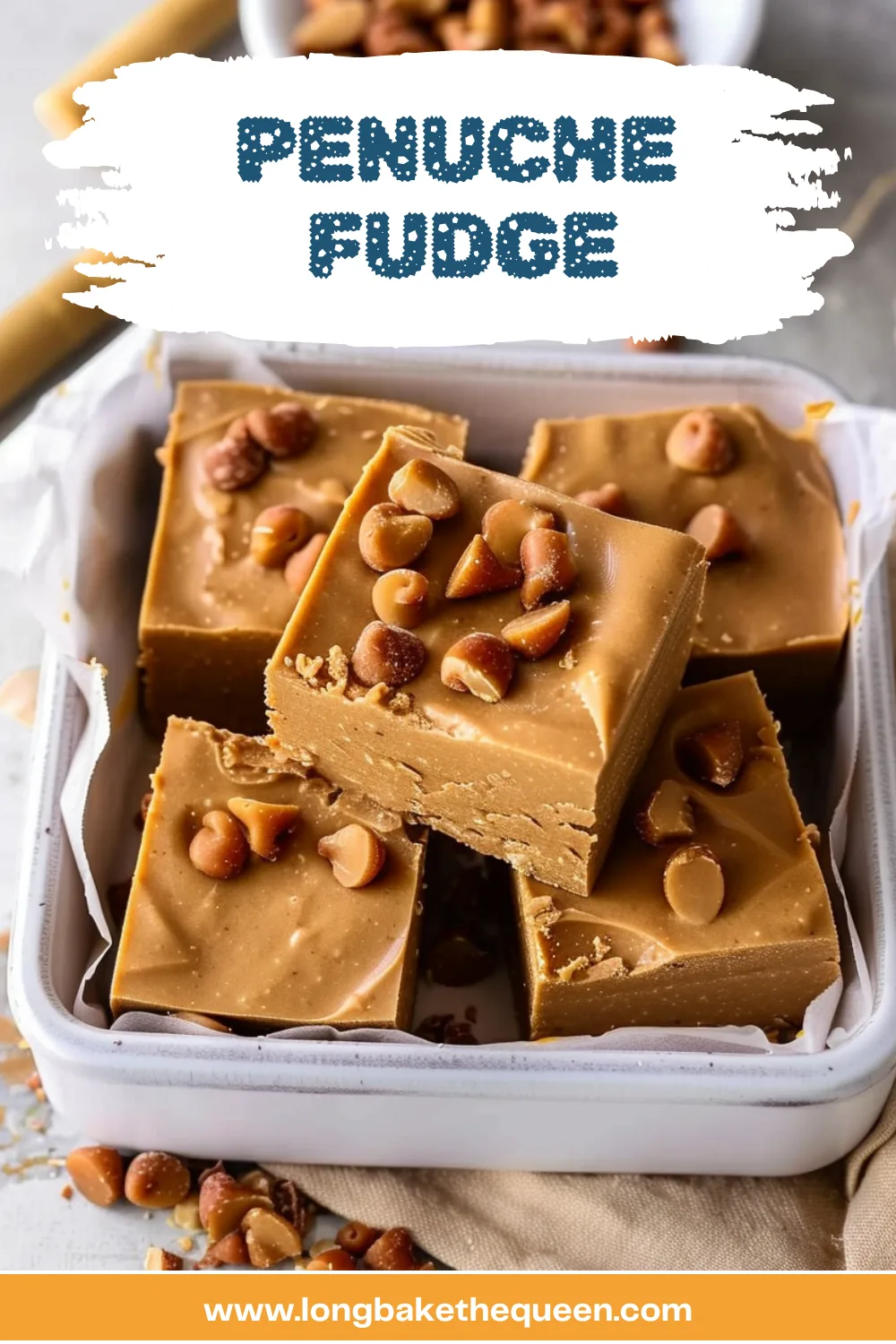 Delicious Penuche Fudge on a plate