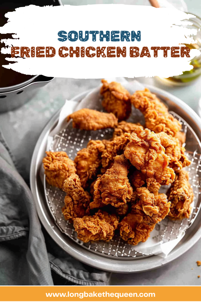 Golden Southern Fried Chicken on a plate