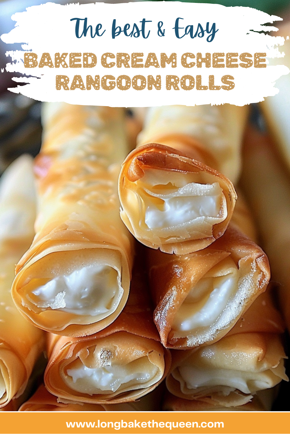 Baked Cream Cheese Rangoon Rolls