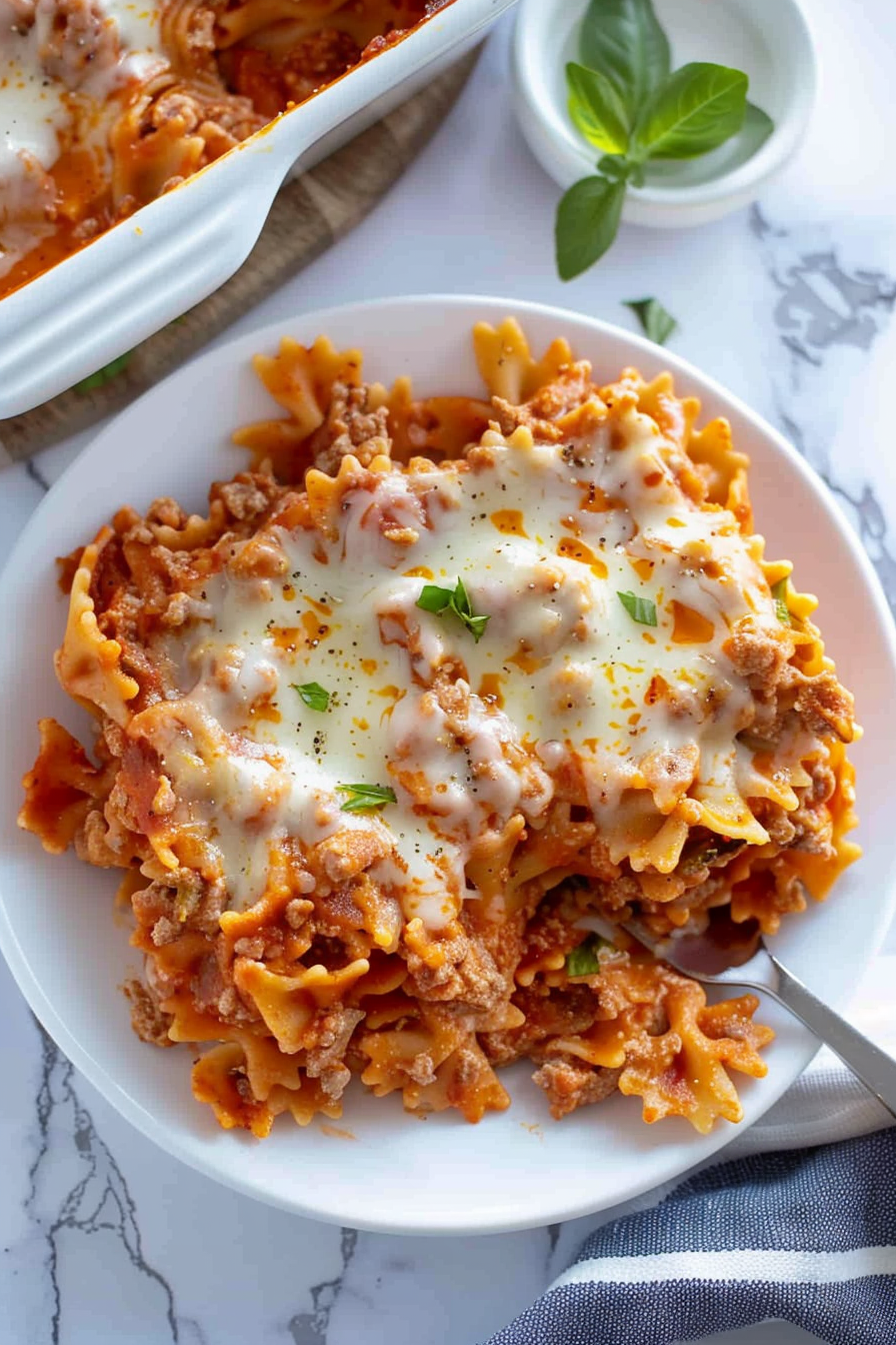 Easy Bow Tie Pasta Lasagna