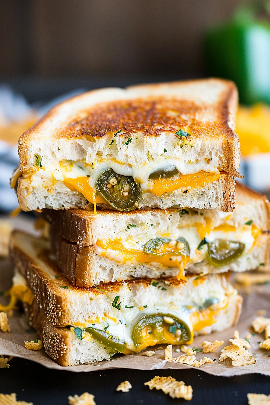 Jalapeno Popper Grilled Cheese Sandwich