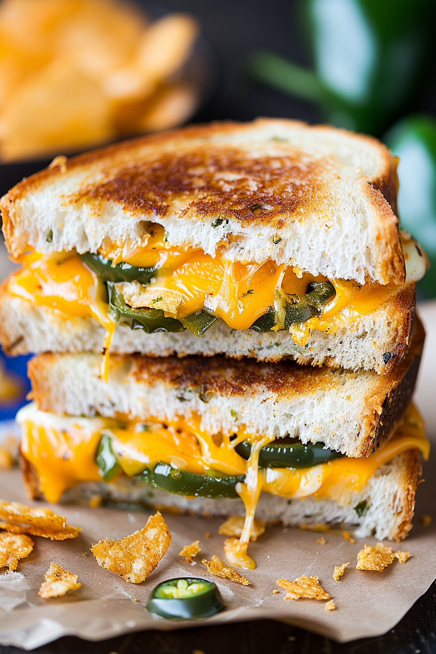 Jalapeno Popper Grilled Cheese Sandwich