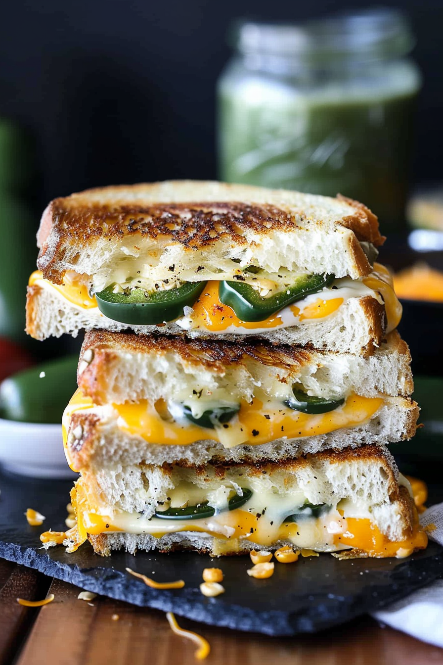 Jalapeno Popper Grilled Cheese Sandwich