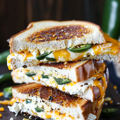 Jalapeno Popper Grilled Cheese Sandwich