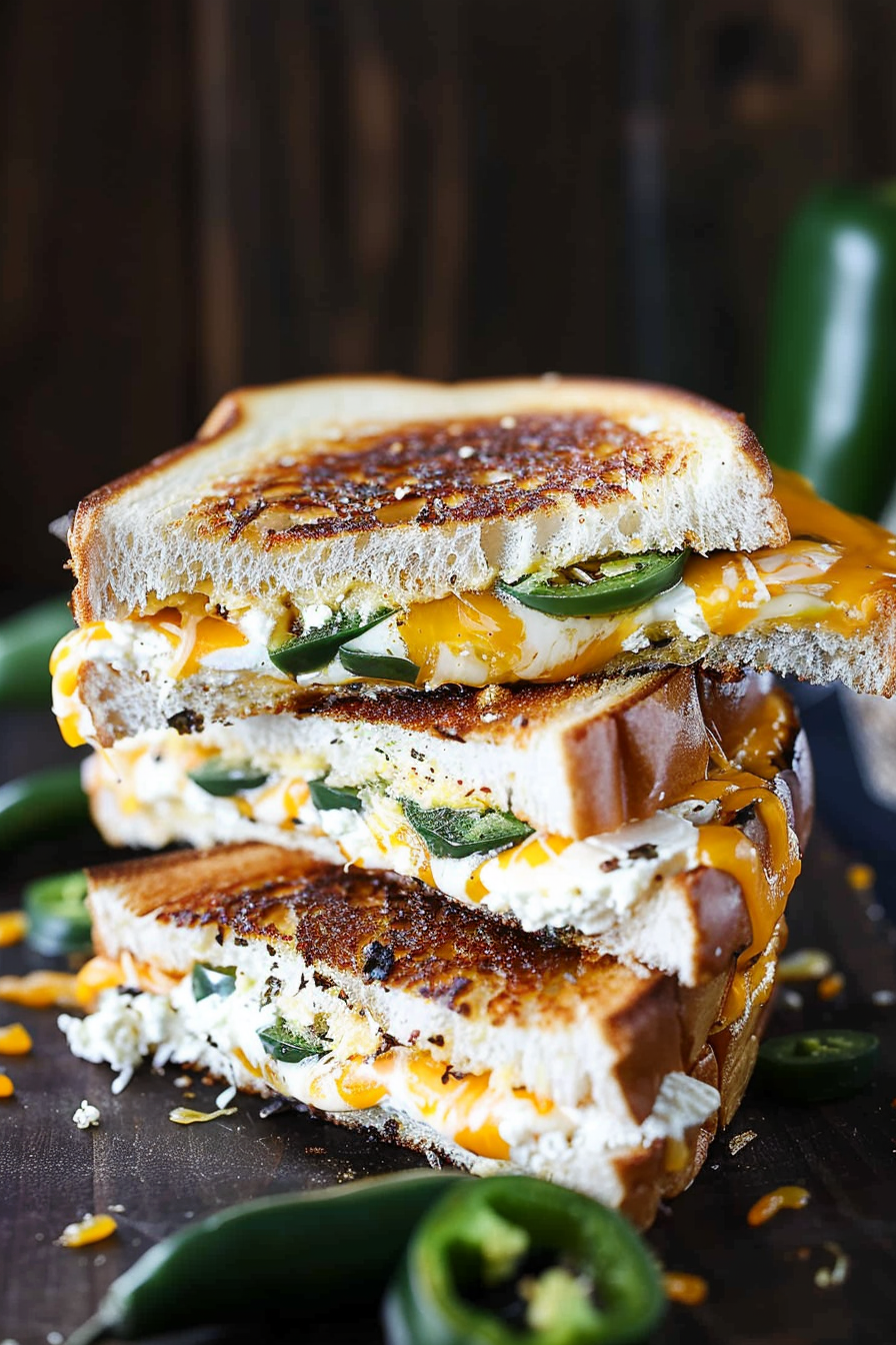 Jalapeno Popper Grilled Cheese Sandwich