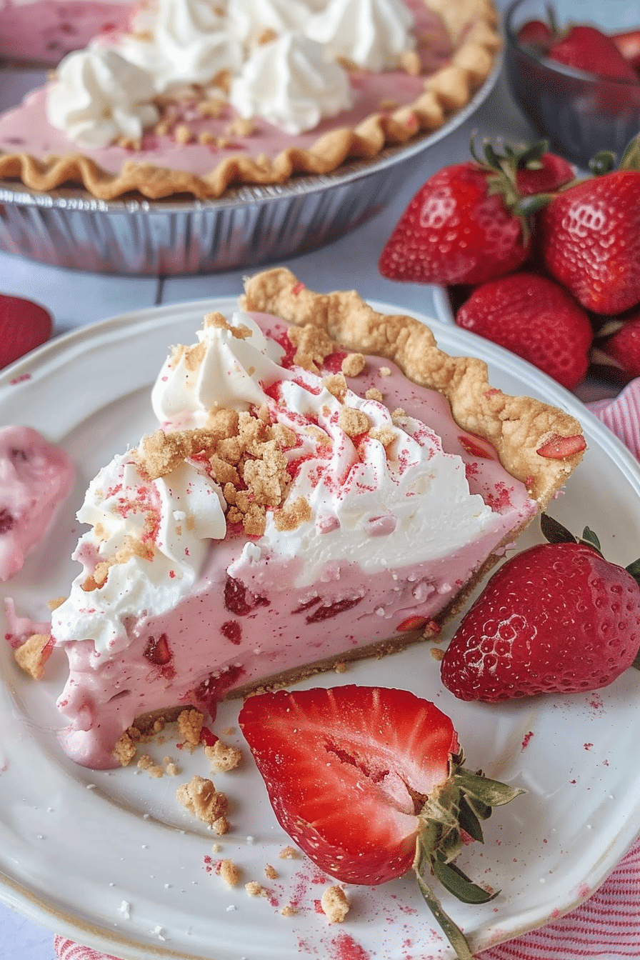 Strawberry Shortcake Freezer Pie