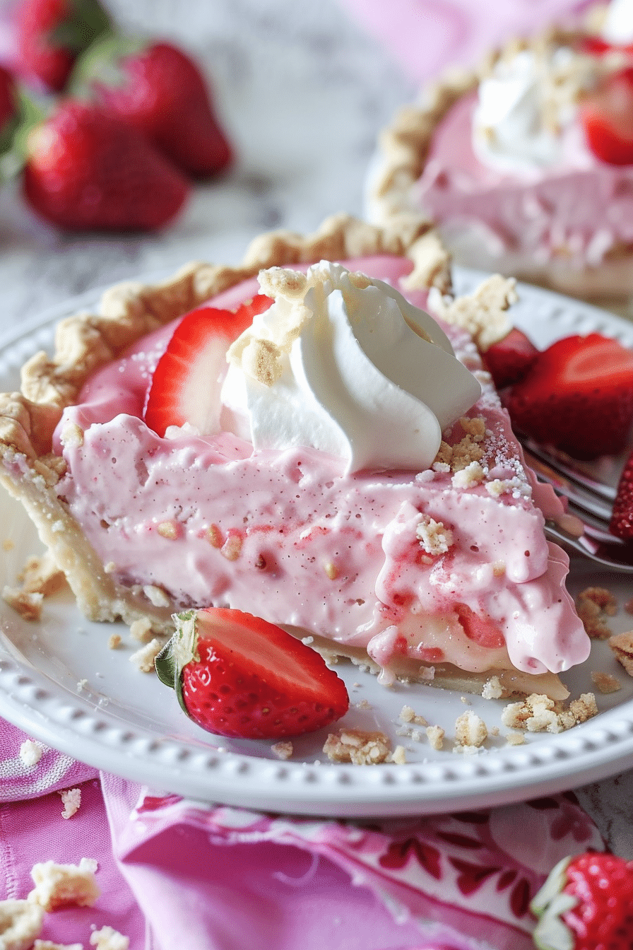 Strawberry Shortcake Freezer Pie