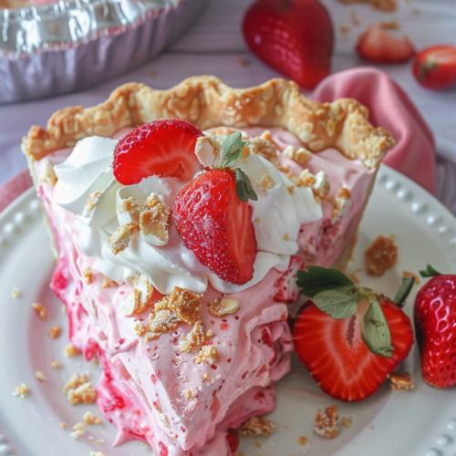 Strawberry Shortcake Freezer Pie