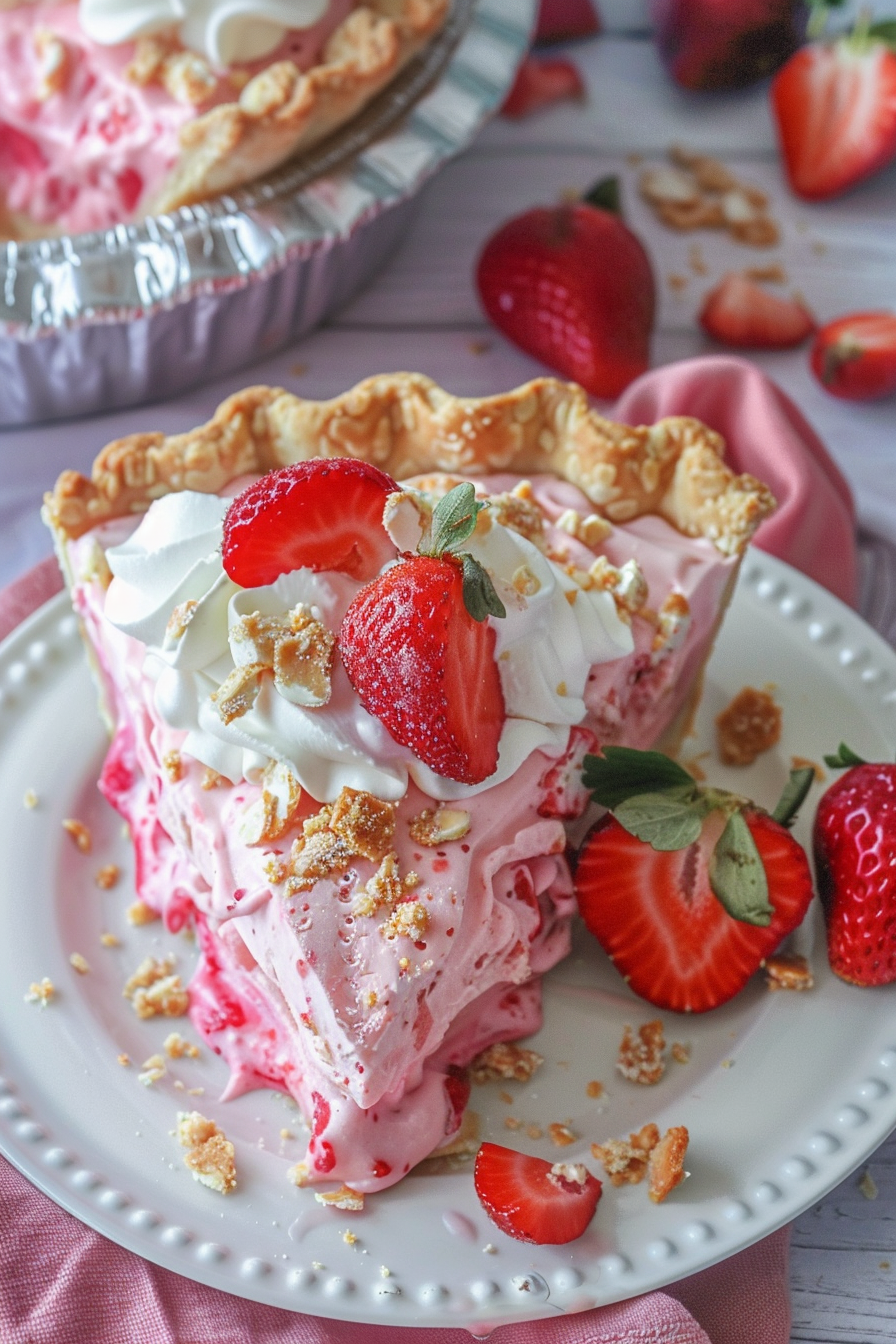 Strawberry Shortcake Freezer Pie