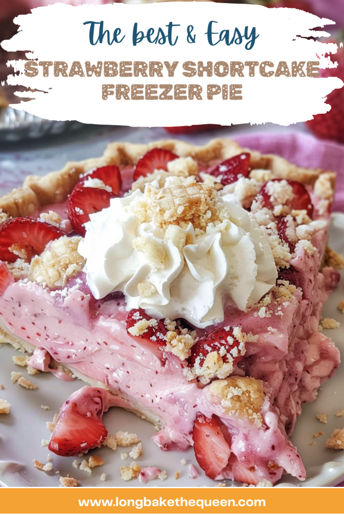 Strawberry Shortcake Freezer Pie