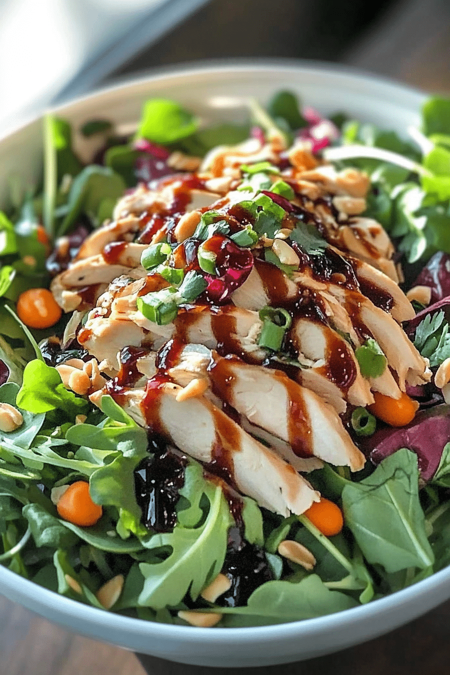 Finished salad topped with cranberries and nuts