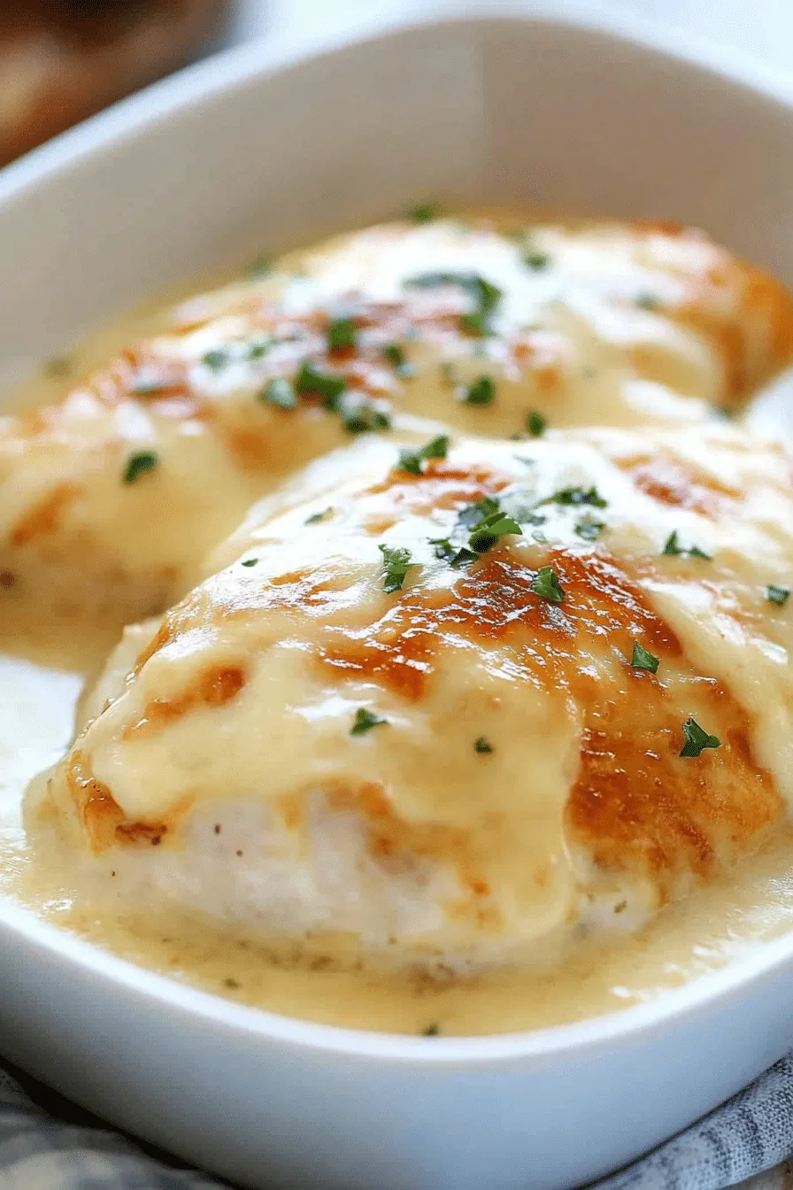 Cheese-laden chicken prior to baking