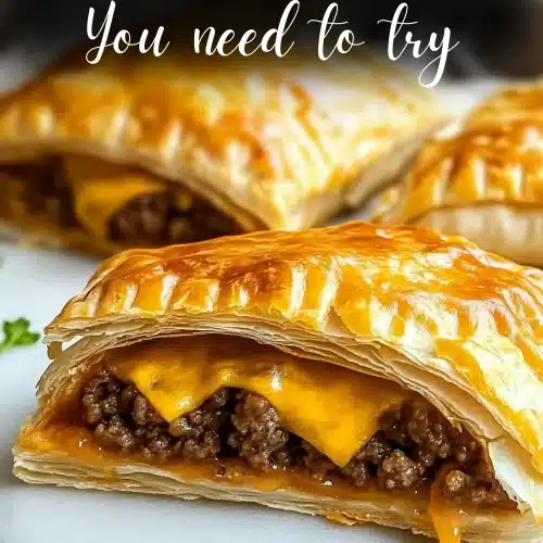 Cheeseburger Pockets with dipping sauce on the side