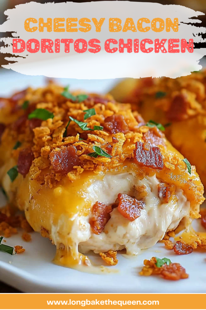 Cheesy Bacon Doritos Chicken freshly baked