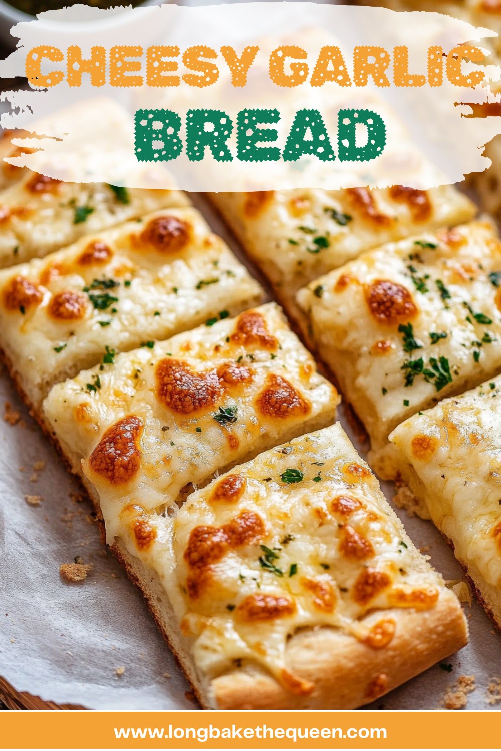 Cheesy Garlic Bread fresh from oven