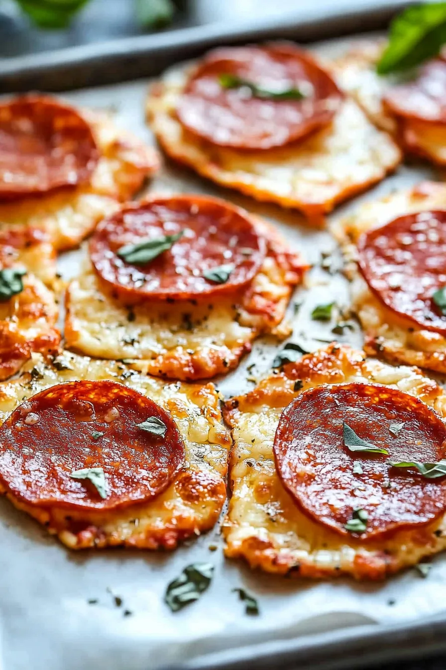 Keto Pizza Chips paired with sauce for dipping