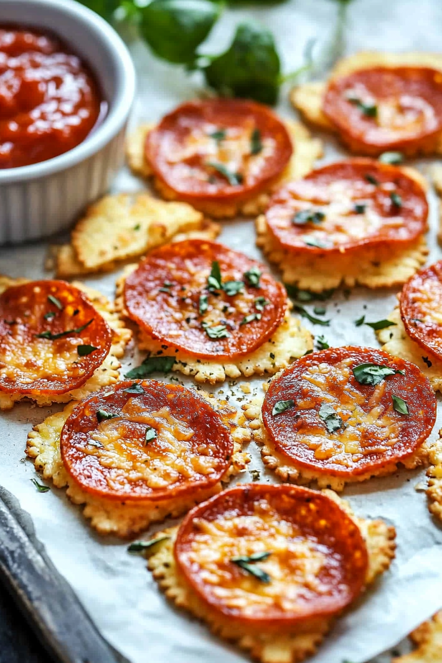 Keto Pizza Chips achieving perfect crispness