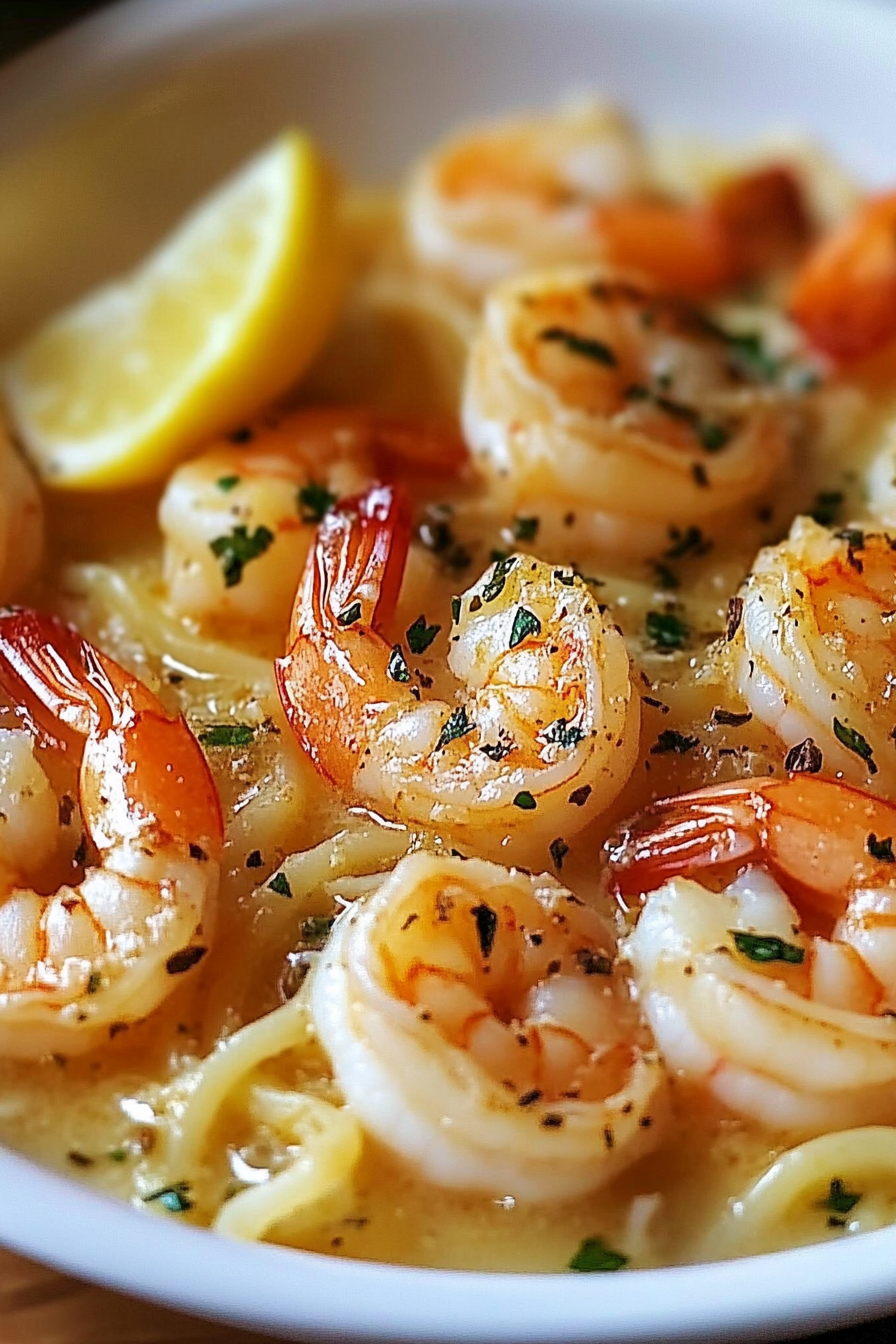 Red Lobster Shrimp Scampi served with pasta