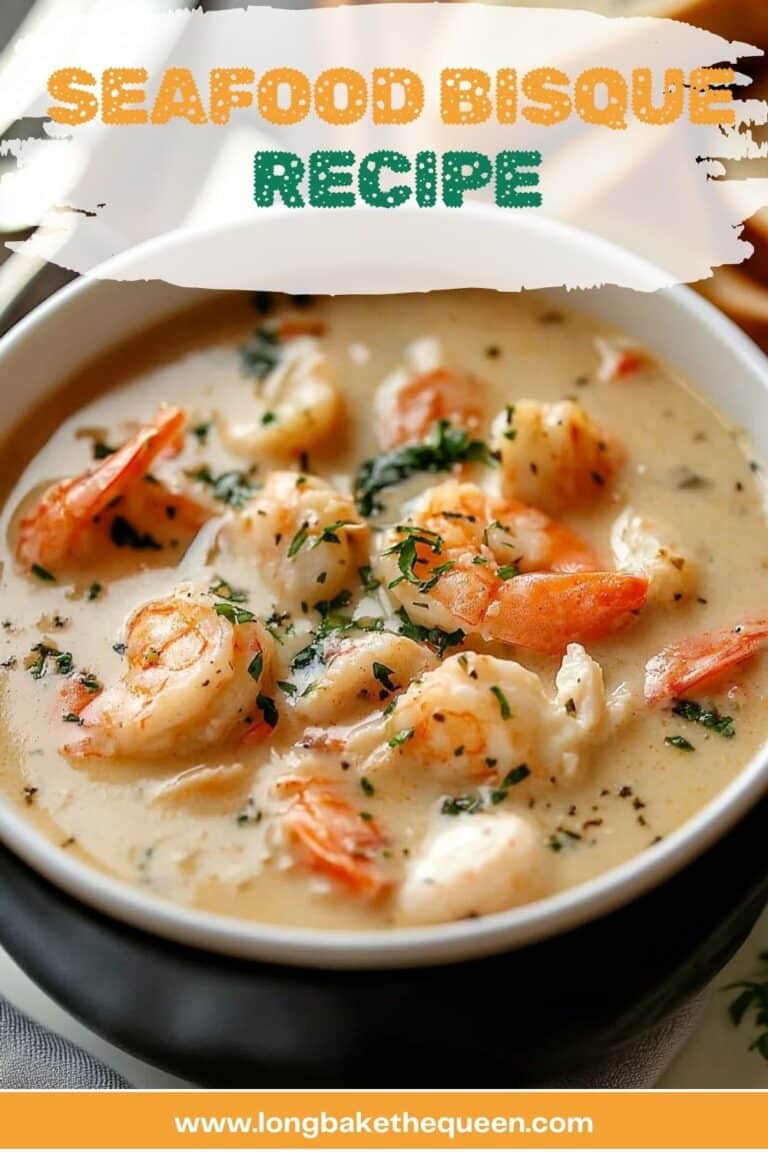 Ladle lifting crab shrimp bisque