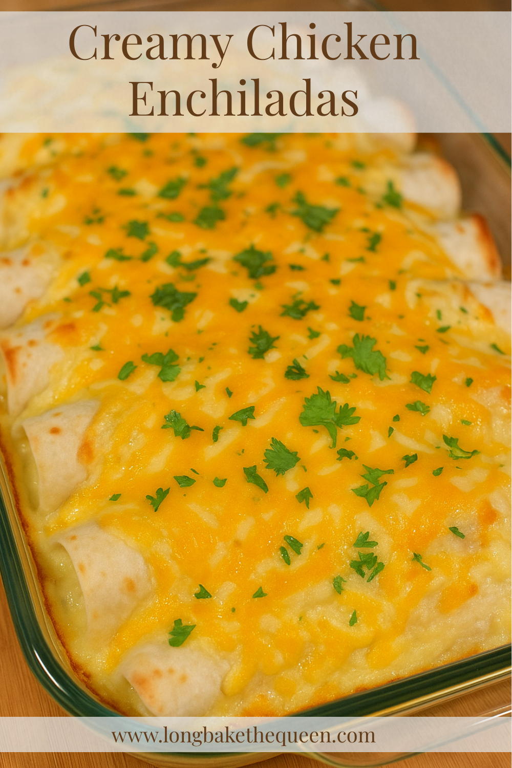 Mexican-style chicken enchiladas with green onions