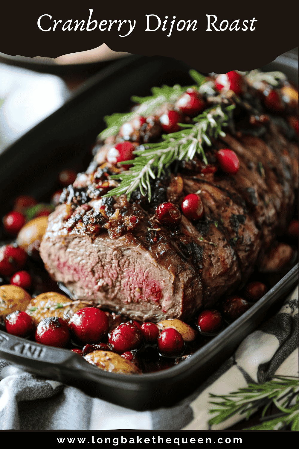 Cranberry Dijon pork roast with glaze