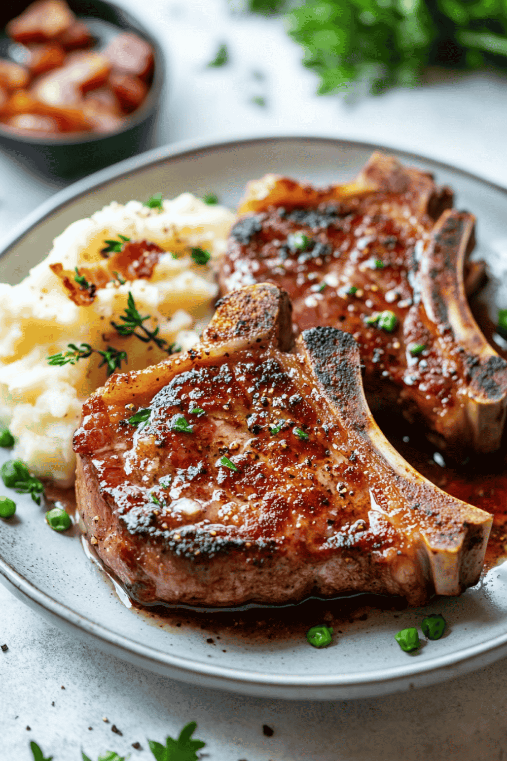 Bacon gravy simmering in skillet