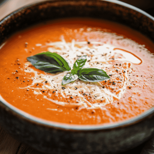 Overhead shot of cannellini bean soup with Parmesan