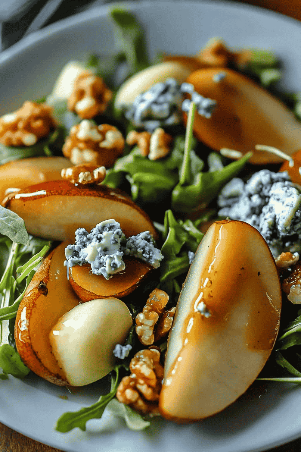 toasted walnuts atop salad