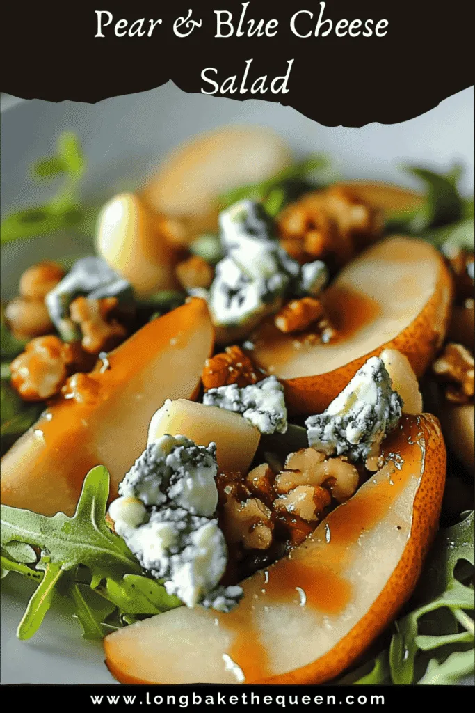 caramelized pear & blue cheese salad