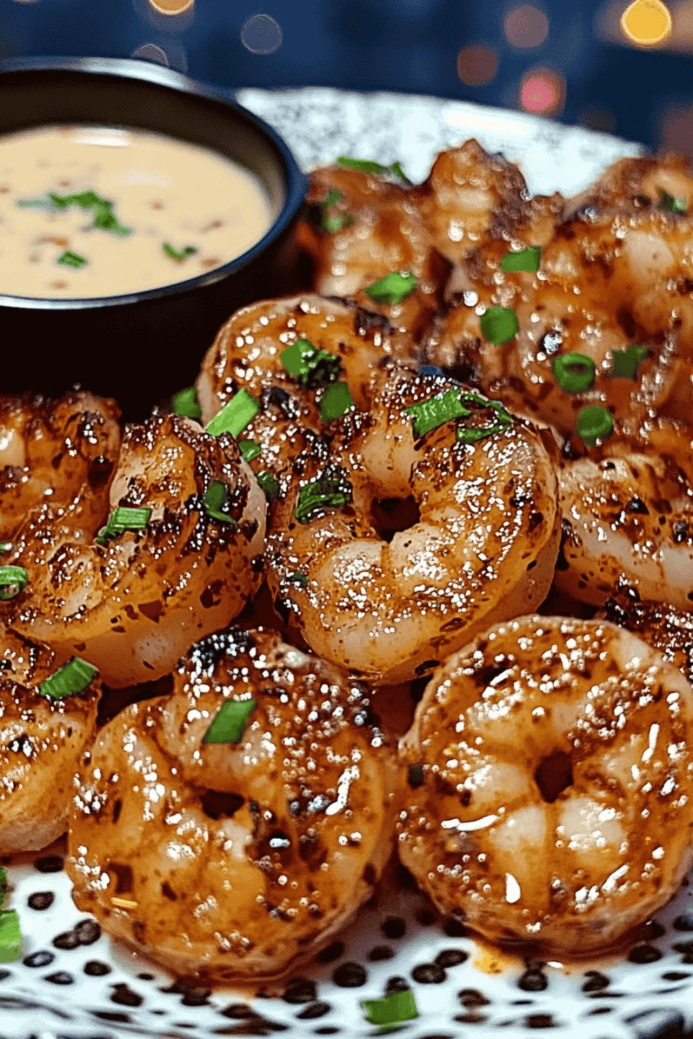 Sweet chili shrimp served as party appetizer
