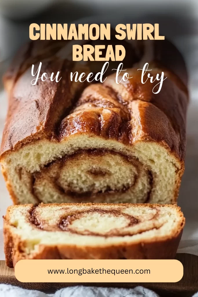 Golden sliced cinnamon swirl bread on cooling rack