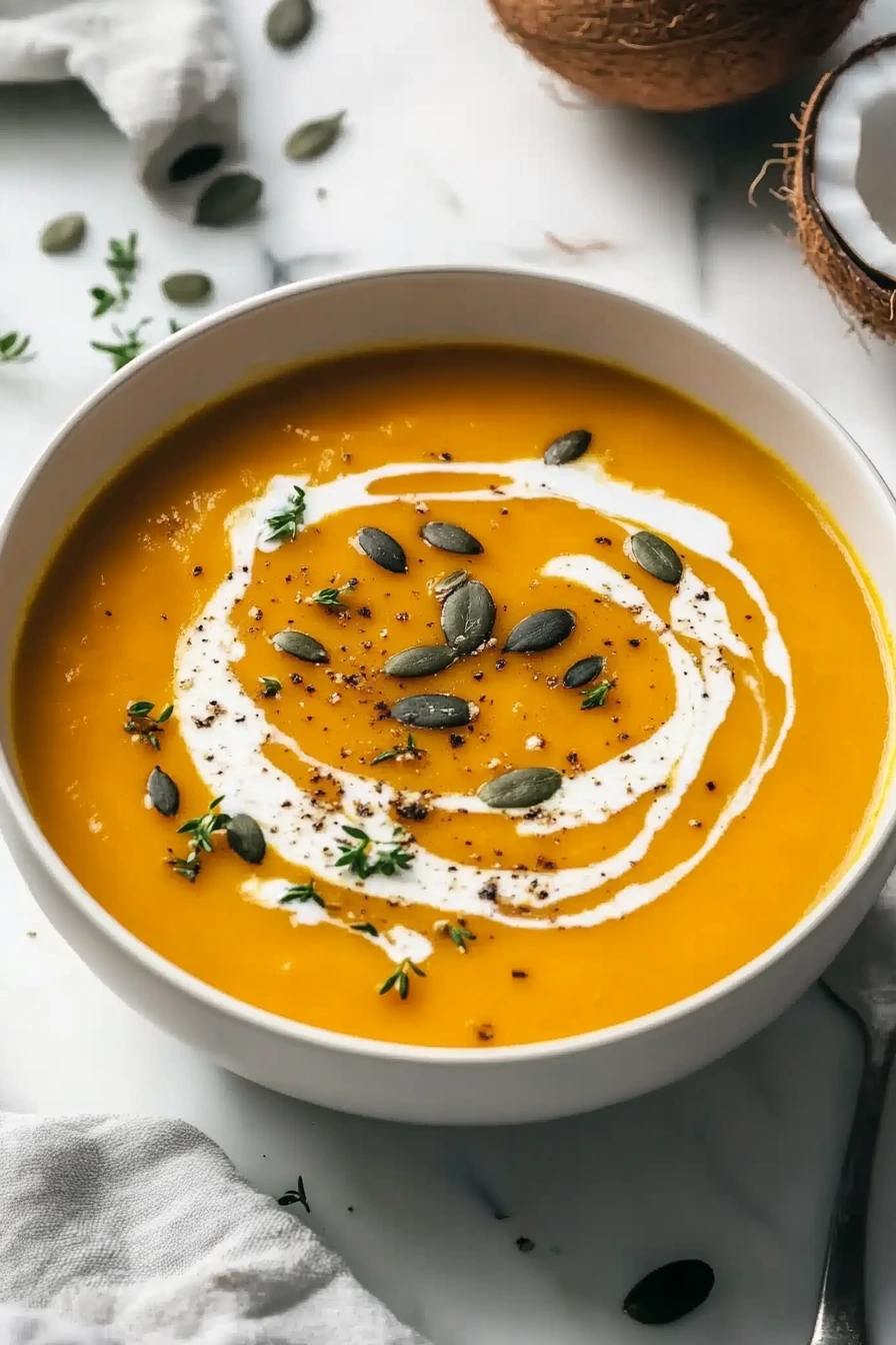 pumpkin soup coconut milk recipe.