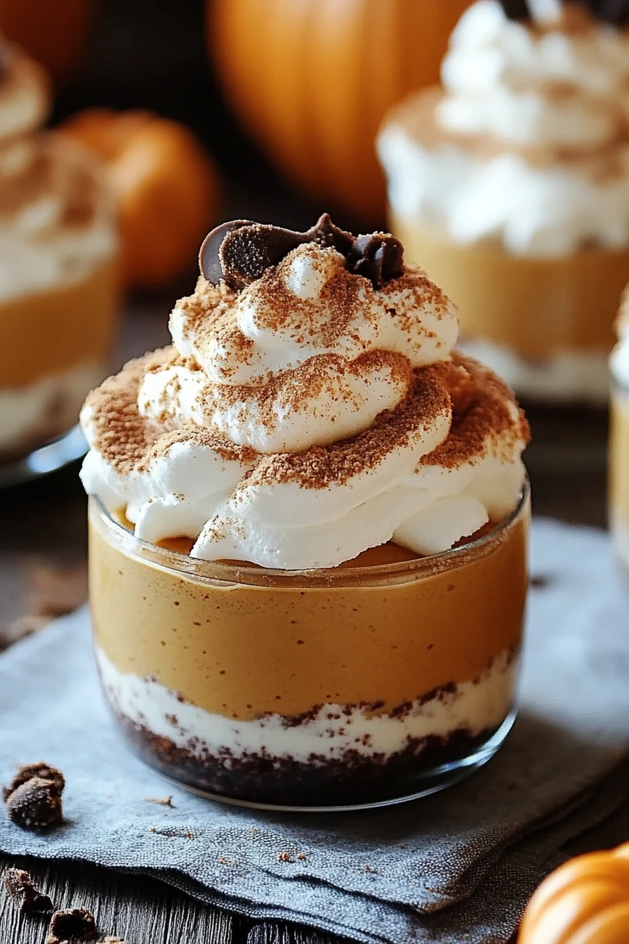 Pumpkin tiramisu served with coffee in cozy setting