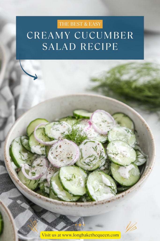 Easy Creamy Cucumber Salad Recipe