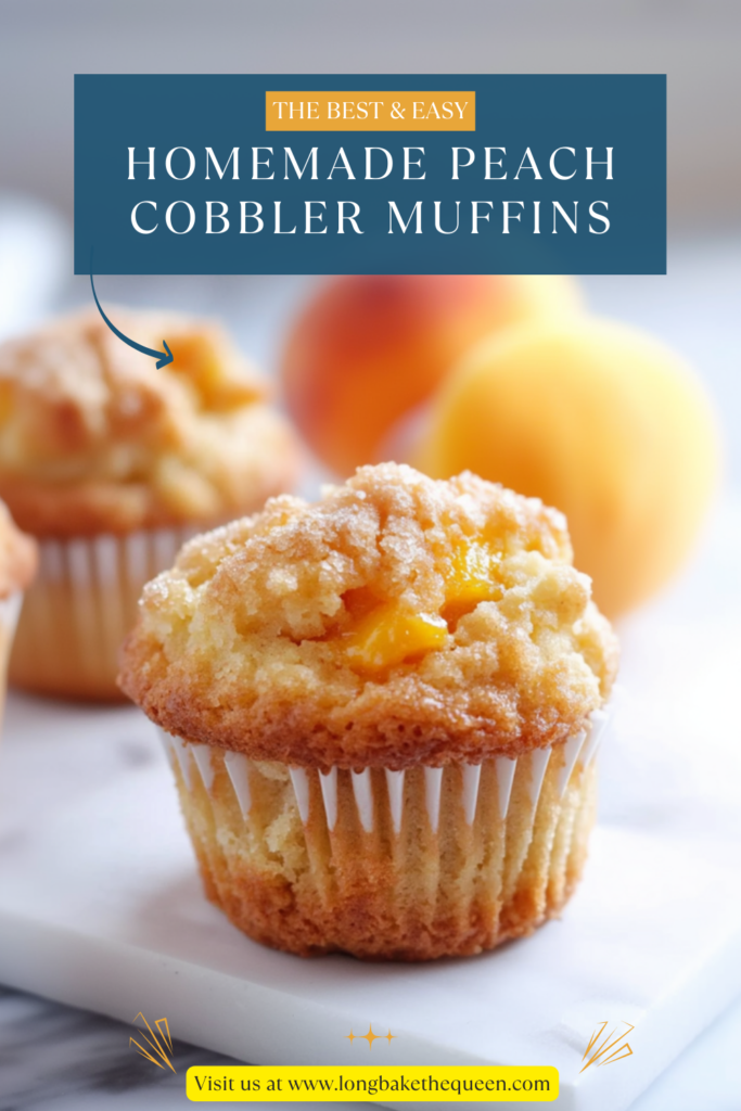 Homemade Peach Cobbler Muffins