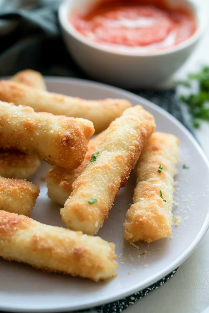 Plated baked rolls stuffed with cured meat and melted cheese.