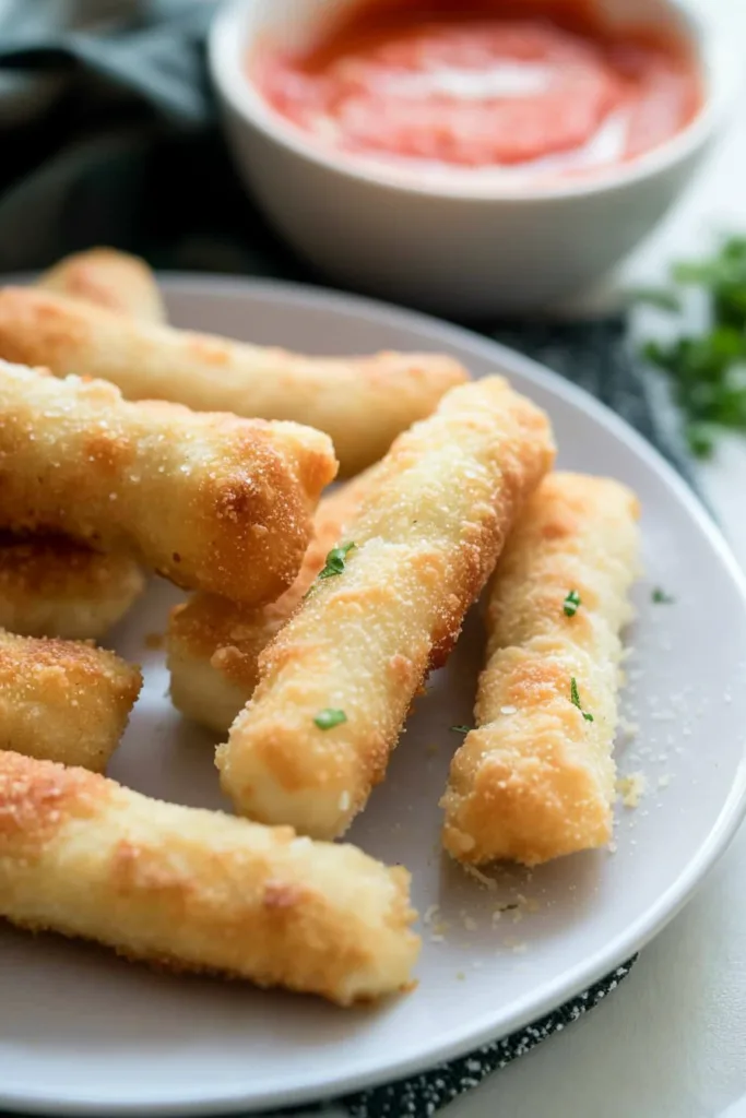 Plated baked rolls stuffed with cured meat and melted cheese.