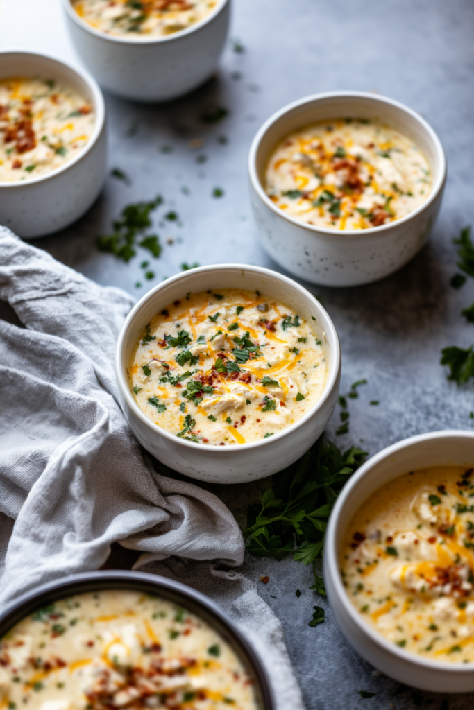 Classic crack chicken potato soup, creamy and loaded with bacon, cheese, and tender potatoes.
